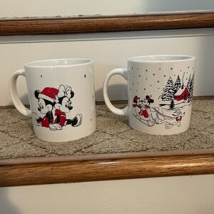 Disney White and Red Mickey Mouse Mug Set